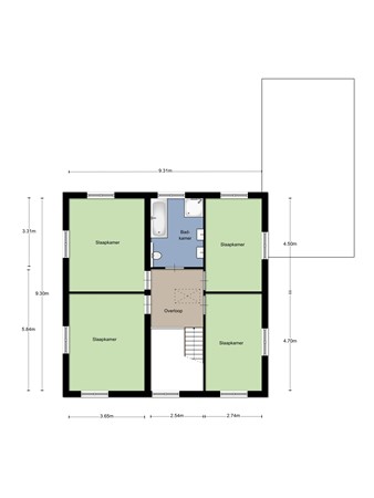 Floorplan - Grietmansweg 21, 9363 KS Marum